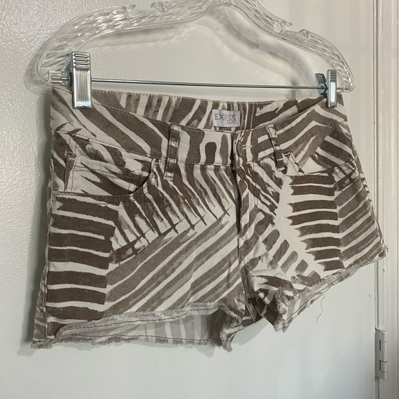 Women Denim Micro Short S Palms Tan Cream Low Rise Denim Jeans Short - Picture 5 of 14